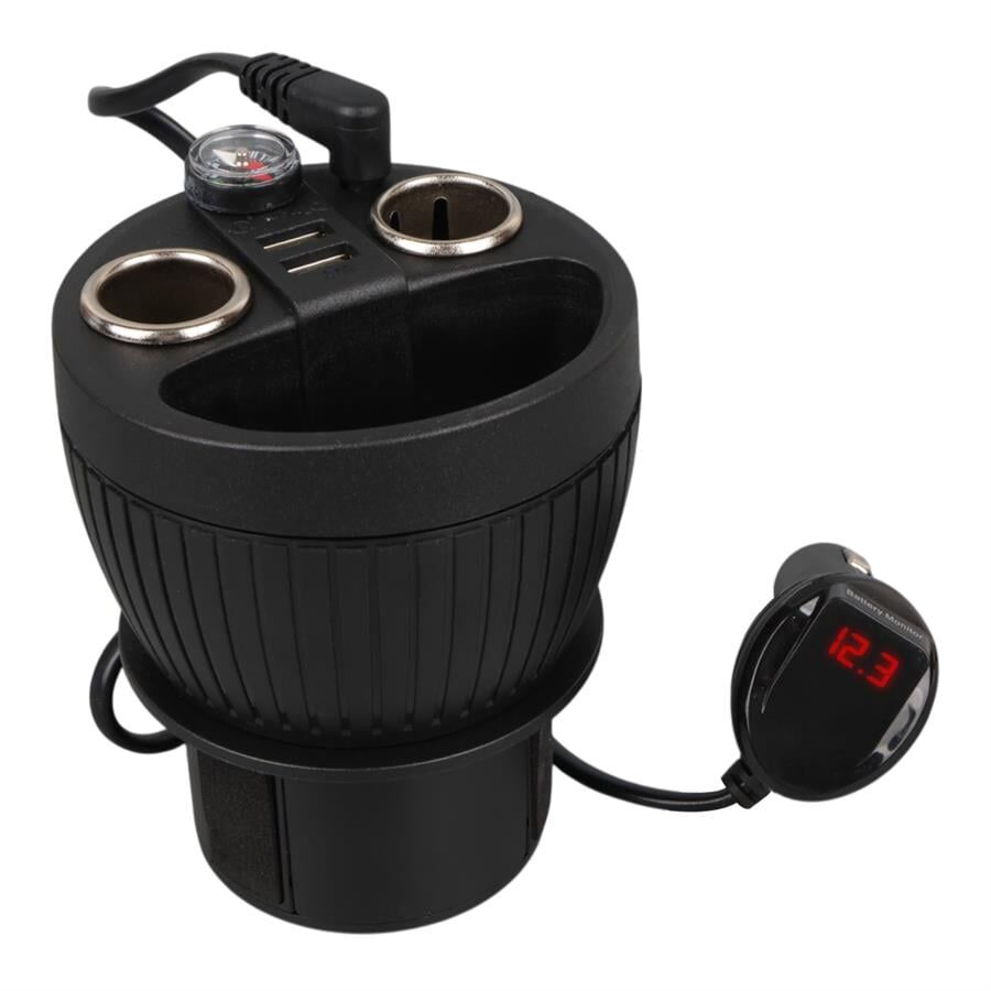 Ayt Olesson 1640 12-24V Çiftli Çift Usbli 120W 80Cm Kablolu Dijital Ekranlı Araç Oto Tır Çakmak Çoklayıcı Çakmaklık Çoğaltıcı