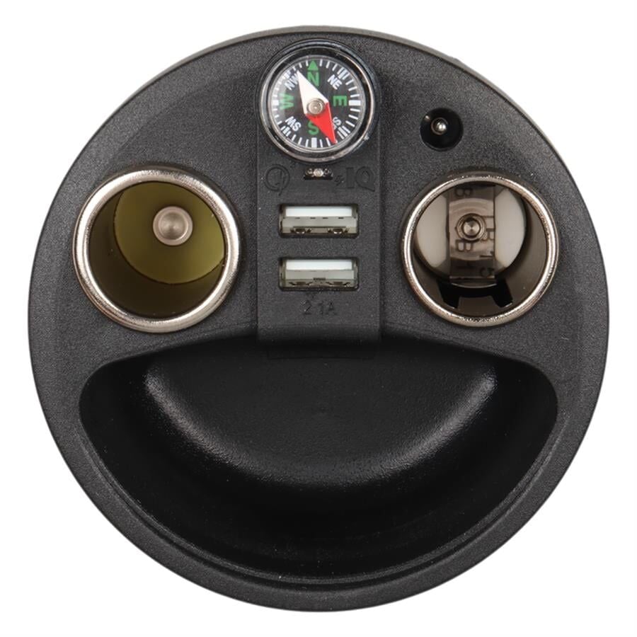 Ayt Olesson 1640 12-24V Çiftli Çift Usbli 120W 80Cm Kablolu Dijital Ekranlı Araç Oto Tır Çakmak Çoklayıcı Çakmaklık Çoğaltıcı