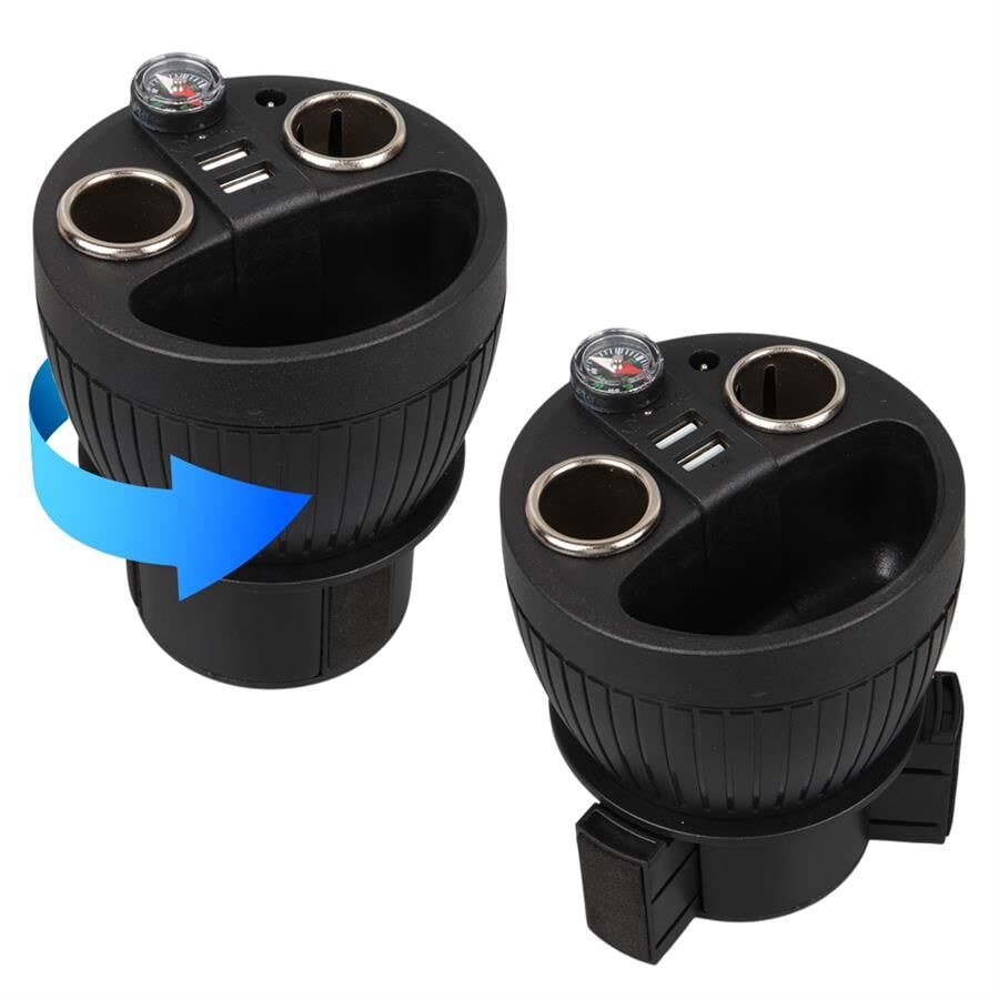 Ayt Olesson 1640 12-24V Çiftli Çift Usbli 120W 80Cm Kablolu Dijital Ekranlı Araç Oto Tır Çakmak Çoklayıcı Çakmaklık Çoğaltıcı