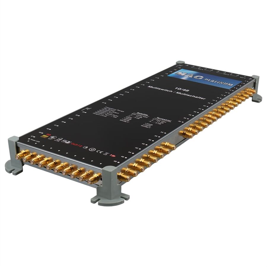 MAG Platinum MP 10/48 Multiswitch - 10 Giriş 48 Çıkışlı Merkezi Uydu Santrali Hybrid 4K Ve 3D Destekli