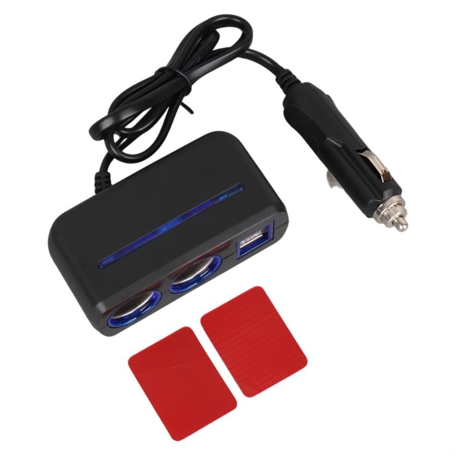 Ayt Olesson 1638 12-24V Çiftli Çift Usbli 120W 80 Cm Kablolu Araç Oto Tır Çakmak Çoklayıcı Çakmaklık Çoğaltıcı