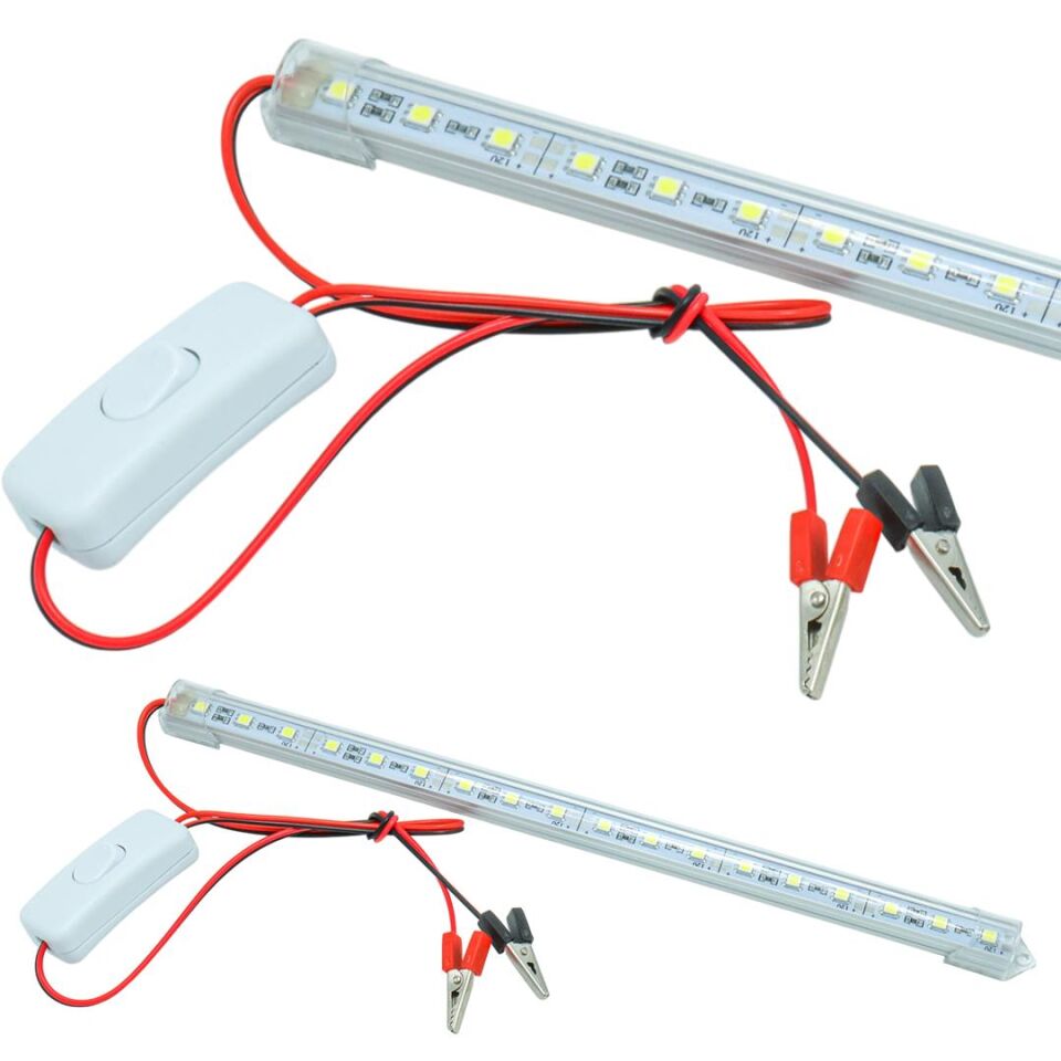 Powermaster 12 Volt 5 Watt T8 Led Akü Maşalı 30 Cm Seyyar Aydınlatma Tamirci Lambası