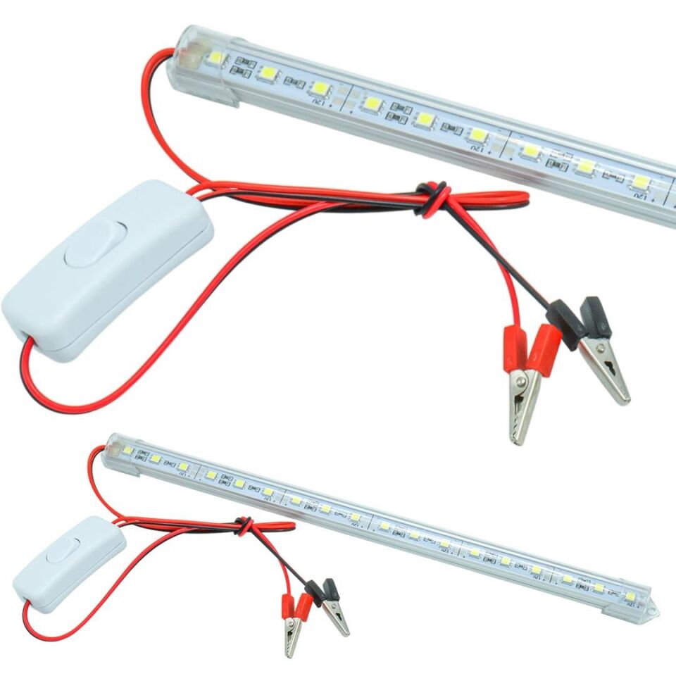 Powermaster 12 Volt 5 Watt T8 Led Akü Maşalı 30 Cm Seyyar Aydınlatma Tamirci Lambası