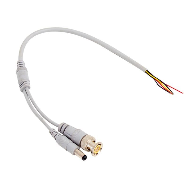Powermaster BNC Güvenlik Kablosu Power Jacklı 30 Cm Soketleri Takılı Hazır Kamera Dvr Kablosu