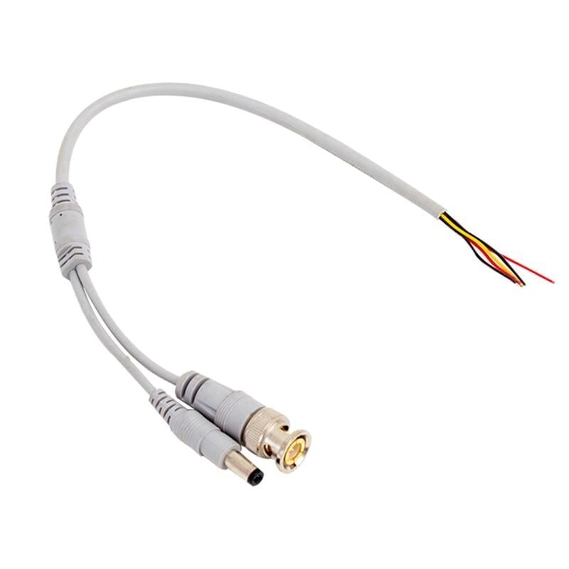 Powermaster BNC Güvenlik Kablosu Power Jacklı 30 Cm Soketleri Takılı Hazır Kamera Dvr Kablosu