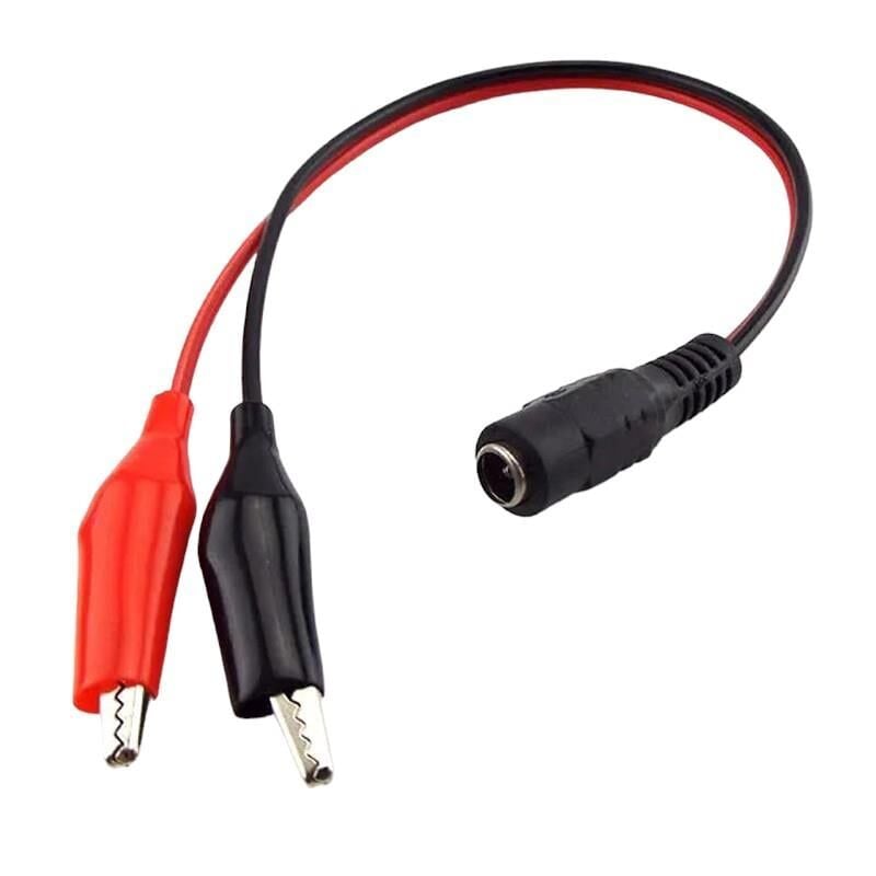 Powermaster 5.5x2.5mm Dişi To Krokodil Çevirici 25Cm Kablo Adaptör Girişini Akü Maşasına Çevirici Dönüştürücü