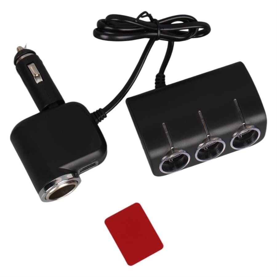 Olesson 1528 12-24V Tek USB Girişli 120W 80Cm Kablolu 3'LÜ Araç Çakmak Çoklayıcı