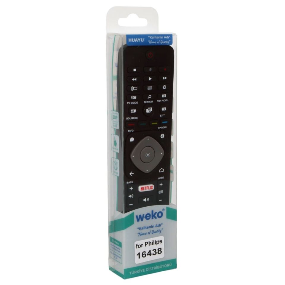 Weko KL Huayu RM-L1285 Phılıps Netflıx Lcd-Led Tv Kumanda Huayu RM 128EU Blisterli