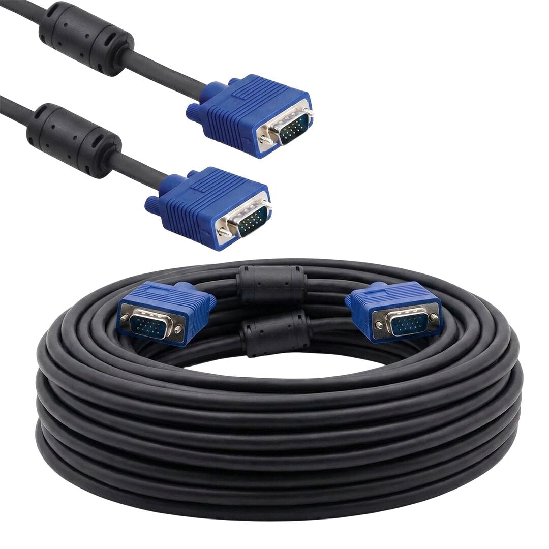 Ayt 15 Pin Erkek Erkek 40 Metre Vga Kablo İki Ucu Erkek Bilgisayar Monitör Vga Kablosu