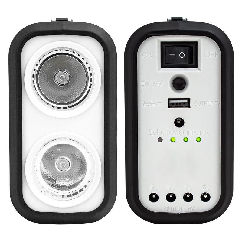 Ayt Powermaster Solar Güneş Enerji Panelli 3 Ampullü Kamp Lambası Aydınlatma Powerbank Özellikli Çoklu Şarj Kablolu