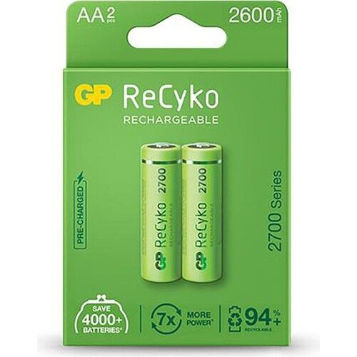 Gp 2600 Mah R6 AA Şarjlı Kalem Pil 2 Li Paket Şarj Edilebilir Pil