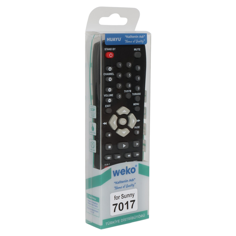 WEKO KR SUNNY-DİGİÇAĞ-KAON-ORA KÜÇÜK SD UYDU KUMANDASI (7017=6414)