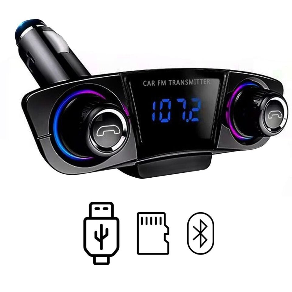 Ayyt Powermaster PM-22010 Bluetooth SD Hafıza Kartı Aux Flash Bellek FM Transmitter Oto Araç Çakmaklık Müzik Aktarıcı