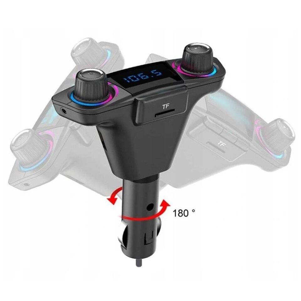 Ayyt Powermaster PM-22010 Bluetooth SD Hafıza Kartı Aux Flash Bellek FM Transmitter Oto Araç Çakmaklık Müzik Aktarıcı