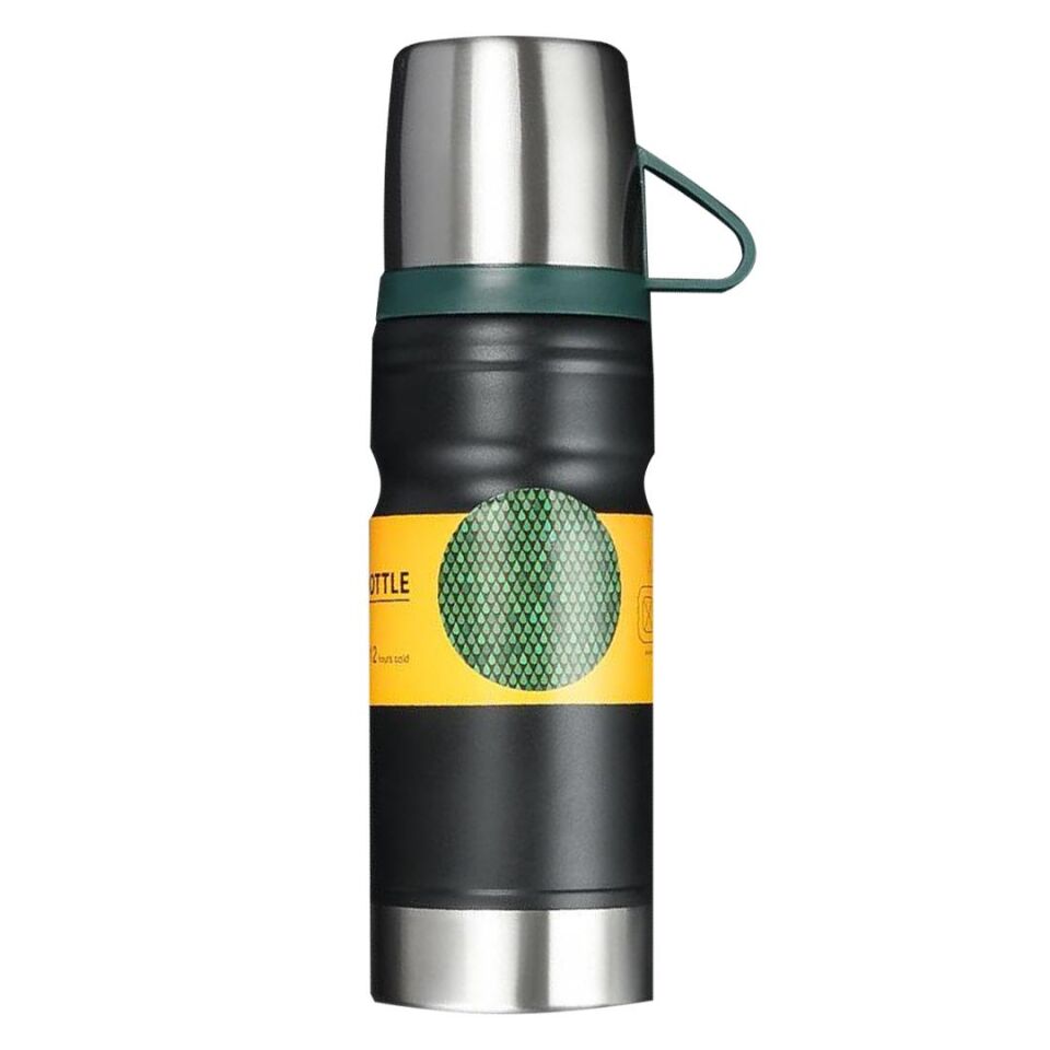 Sunup SN-22234 Paslanmaz Çelik Vakumlu Termos 680 Ml 12 Saat Sıcak 24 Saat Soğuk Termos Seti