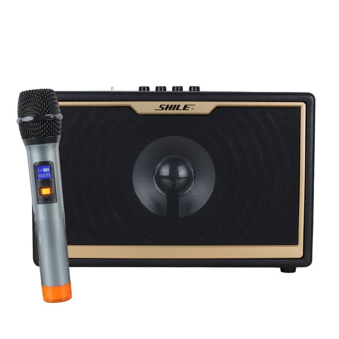 Shile SD-1 Portatif Hoparlör El Mikrofonlu Usb Sd Kart Bluetooth Seyyar Anfi Taşınabilir Hoparlör