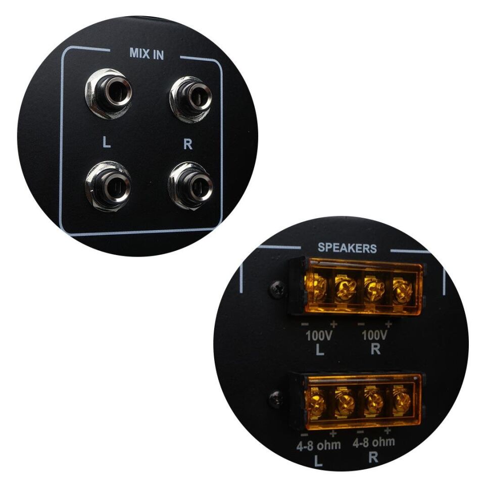 Ayt Magicvoice MV-2400 2x400 Watt 4-8 Ohm 100 V 19 Rack Hat Trafolu Amfi Power Anfi