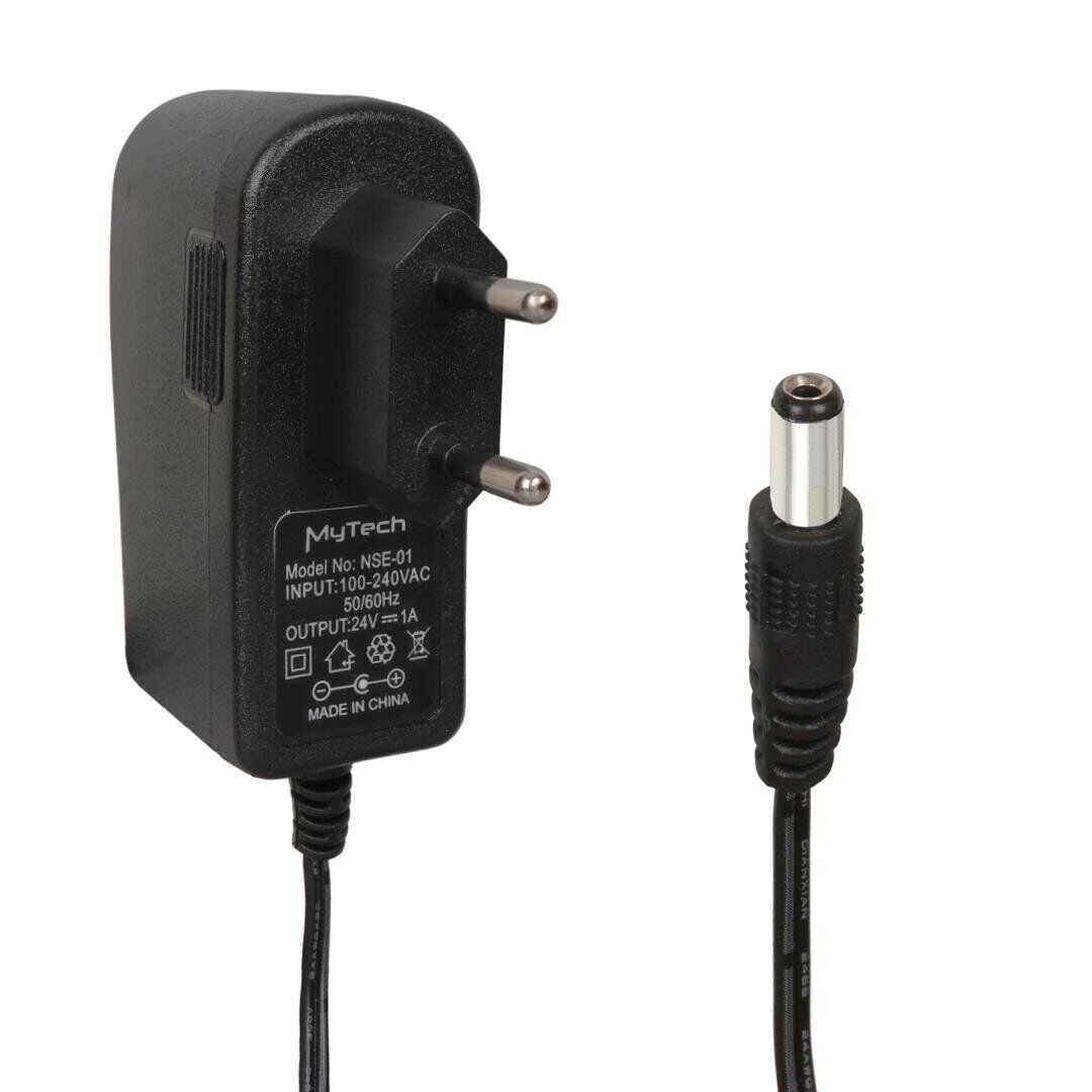 Mytech NSE-01 24 Volt 1 Amper 5.5x2.5 Mm Uçlu Priz Tipi Plastik Kasa Adaptör