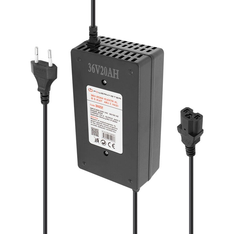 Powermaster 36 Volt 20 Amper Elektrikli Bisiklet Şarj Cihazı Scooter Akülü Sandalye Şarj Aleti