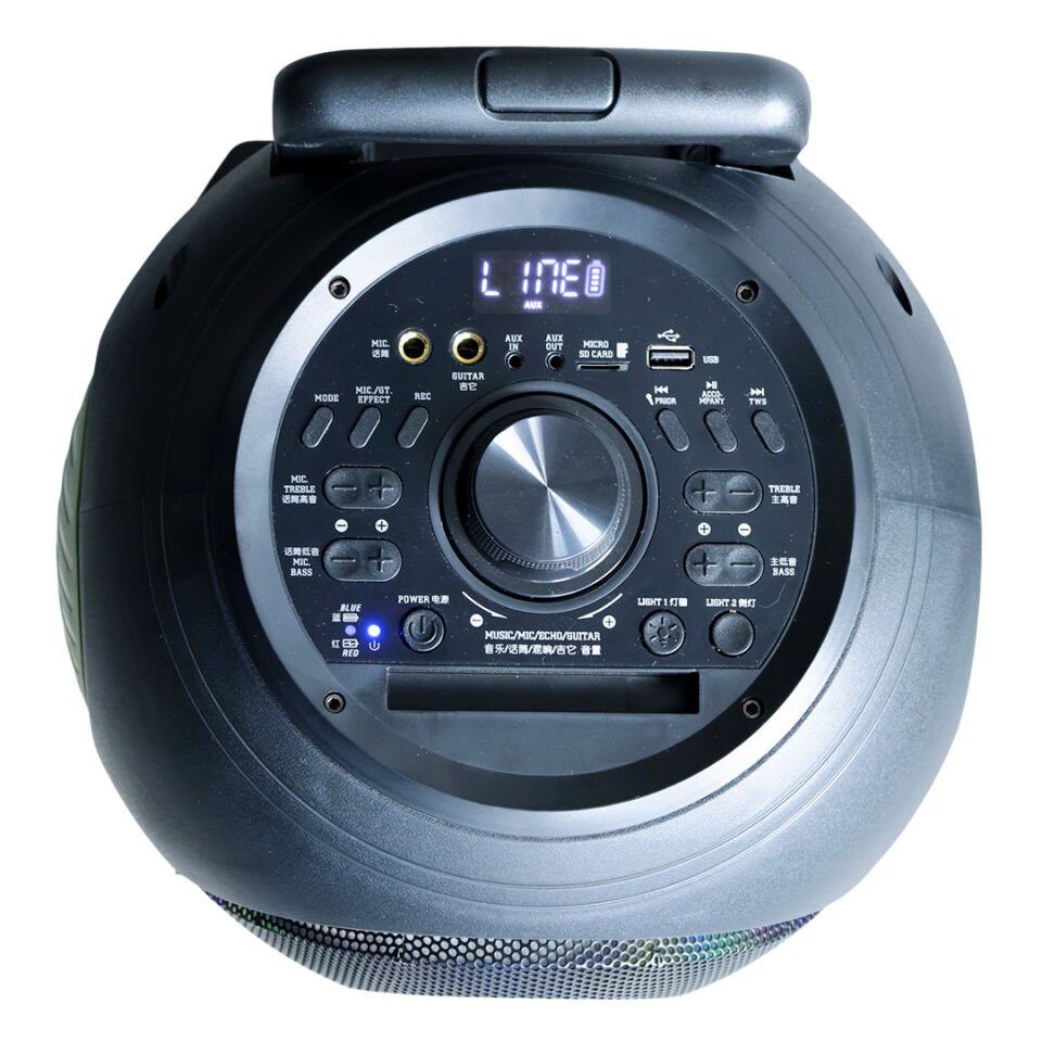 Ayt Shile SL-2012 Taşınabilir Hoparlör El Mikrofonlu Kumandalı Usb Sd Kart Bluetooth Seyyar Amfi Rgb Işıklı Anfi Hoparlör