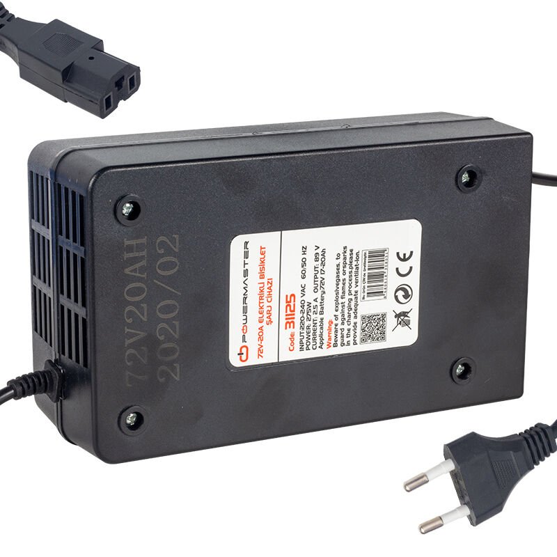 Ayt Powermaster Pm-31125 72 Volt 20 Amper Elektrikli Bisiklet Scooter Şarj Cihazı Aleti C16 Uçlu