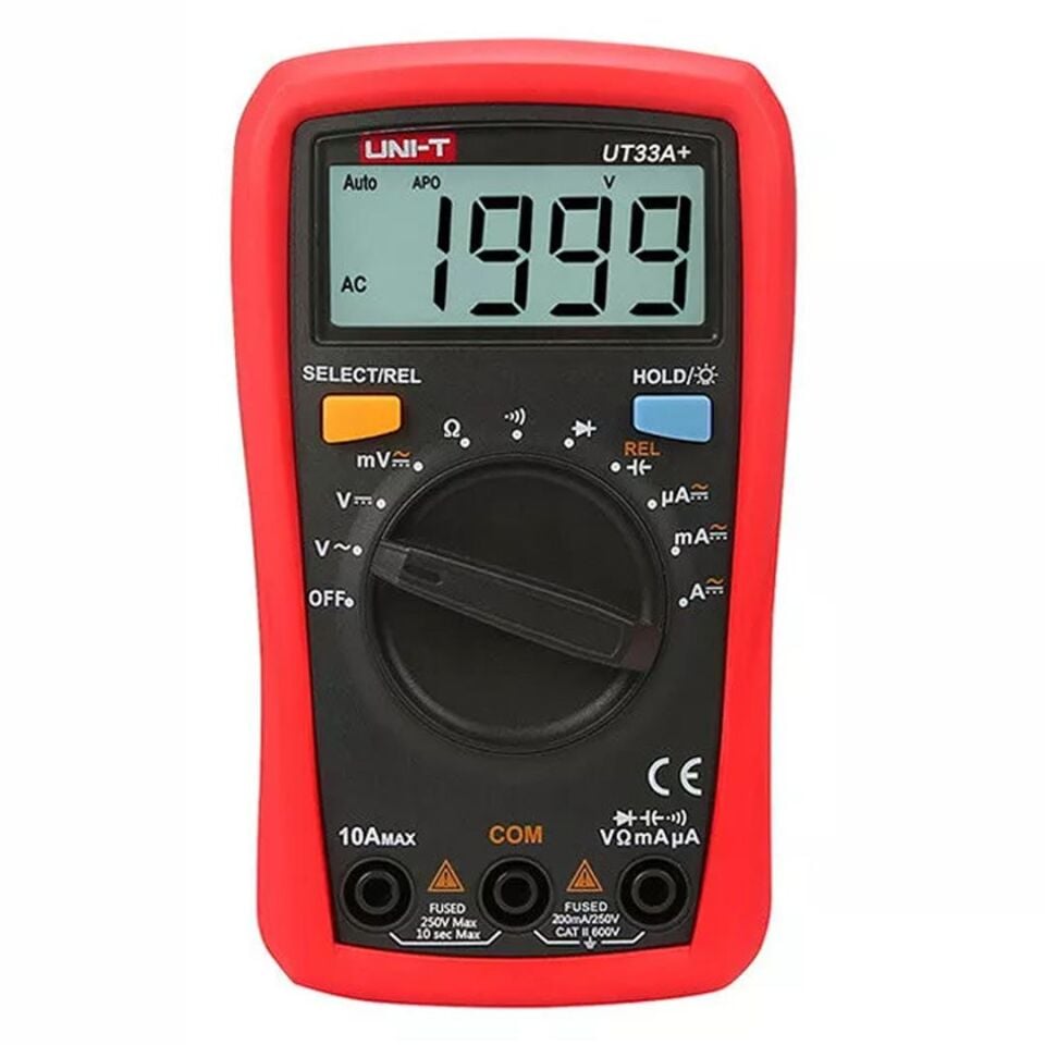 Unit UT 33A+ 600V Dijital Multimetre Ölçü Aleti Cihazı Ac Dc Akım Ölçer