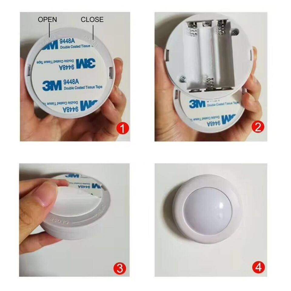 Ayt PowerMaster PM-26973 Rgb Renkli Gün Işığı Led Raf Duvar Aydınlatma Lamba 3XAAA Pil İle Çalışır Tekli Gece Lambası