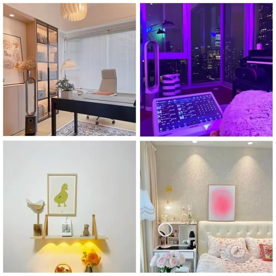 Ayt PowerMaster PM-26973 Rgb Renkli Gün Işığı Led Raf Duvar Aydınlatma Lamba 3XAAA Pil İle Çalışır Tekli Gece Lambası