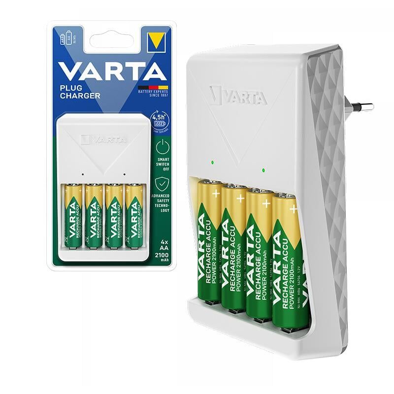 Ayt Varta 4xAA 2100 Mah Şarjlı Pil + Pil Şarj Cihazı