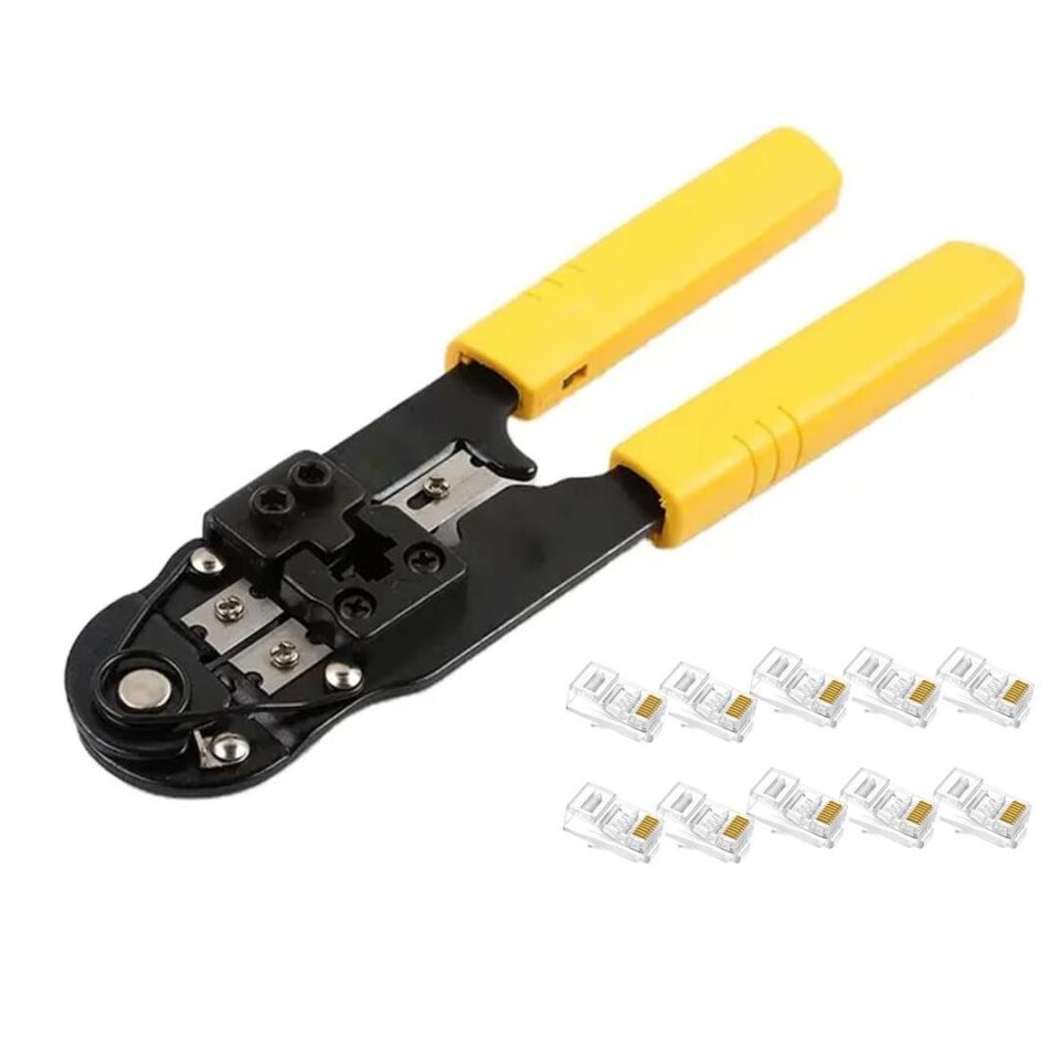 Powermaster Yk-210C Rj45 Cat6 Kablo Soket Sıkma Pensesi Ethernet İnternet Jack Soketi Sıkma Pense