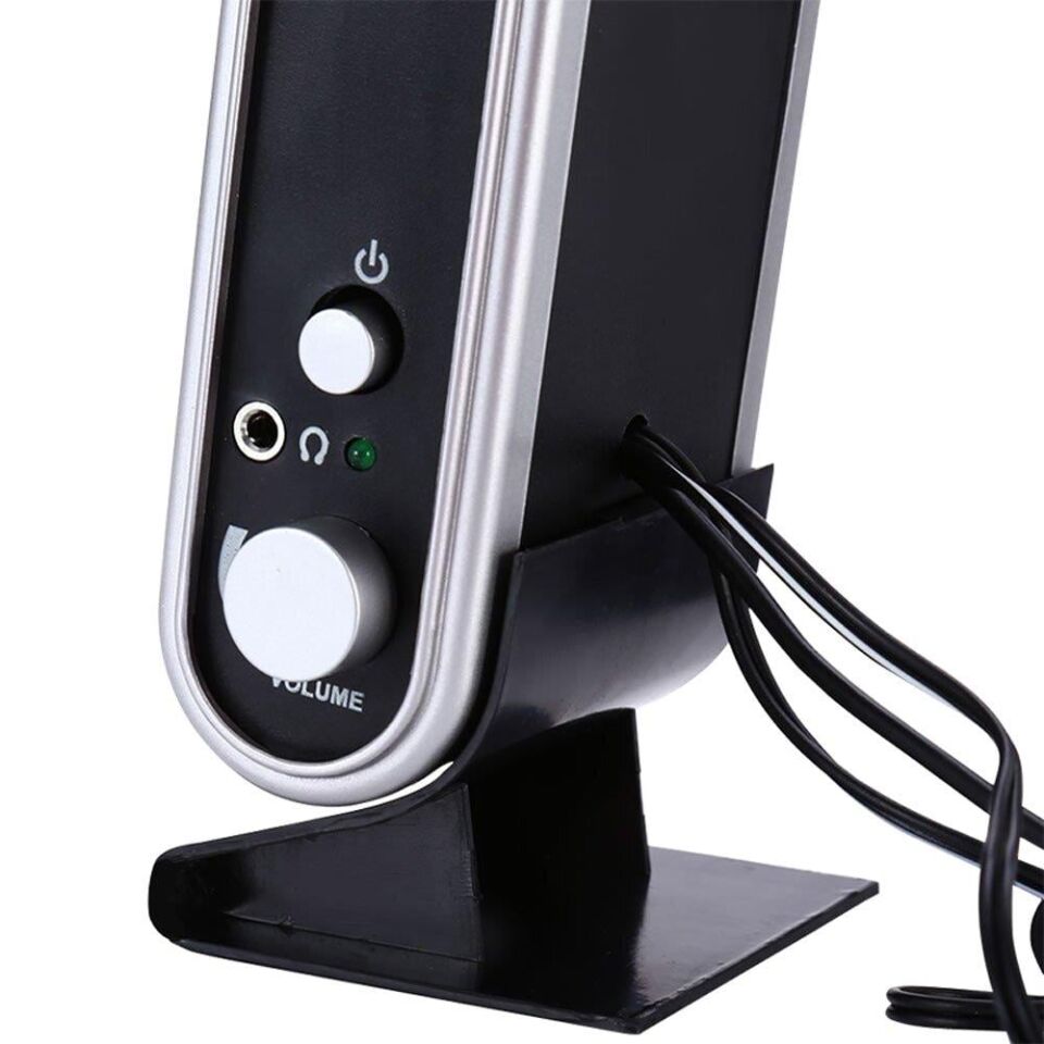 Ayt Magicvoice HY-218 Siyah 1+1 İnce Tasarım USB 2.0 Hoparlör Bilgisayar Pc Yanı Ses Sistemi Hoparlör