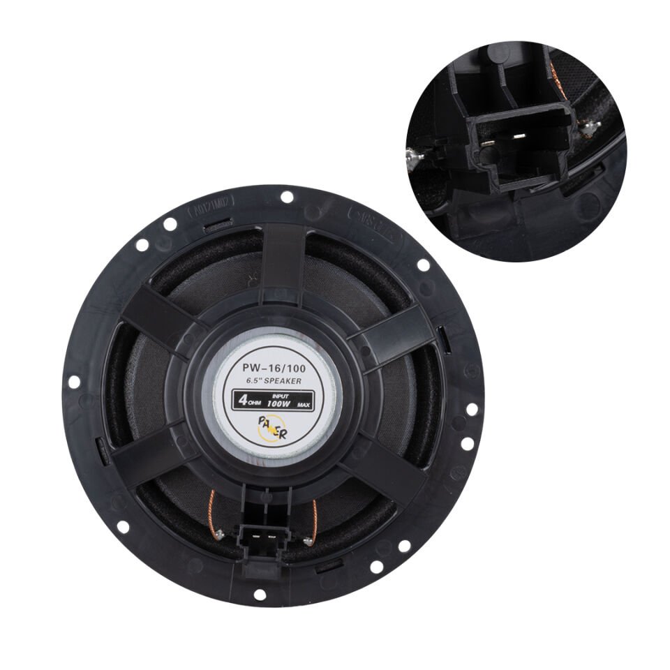 Powermaster 4 Ohm 100 Watt 16 Cm Tekli Oto Hoparlör Soketli Araç Hoparlörü
