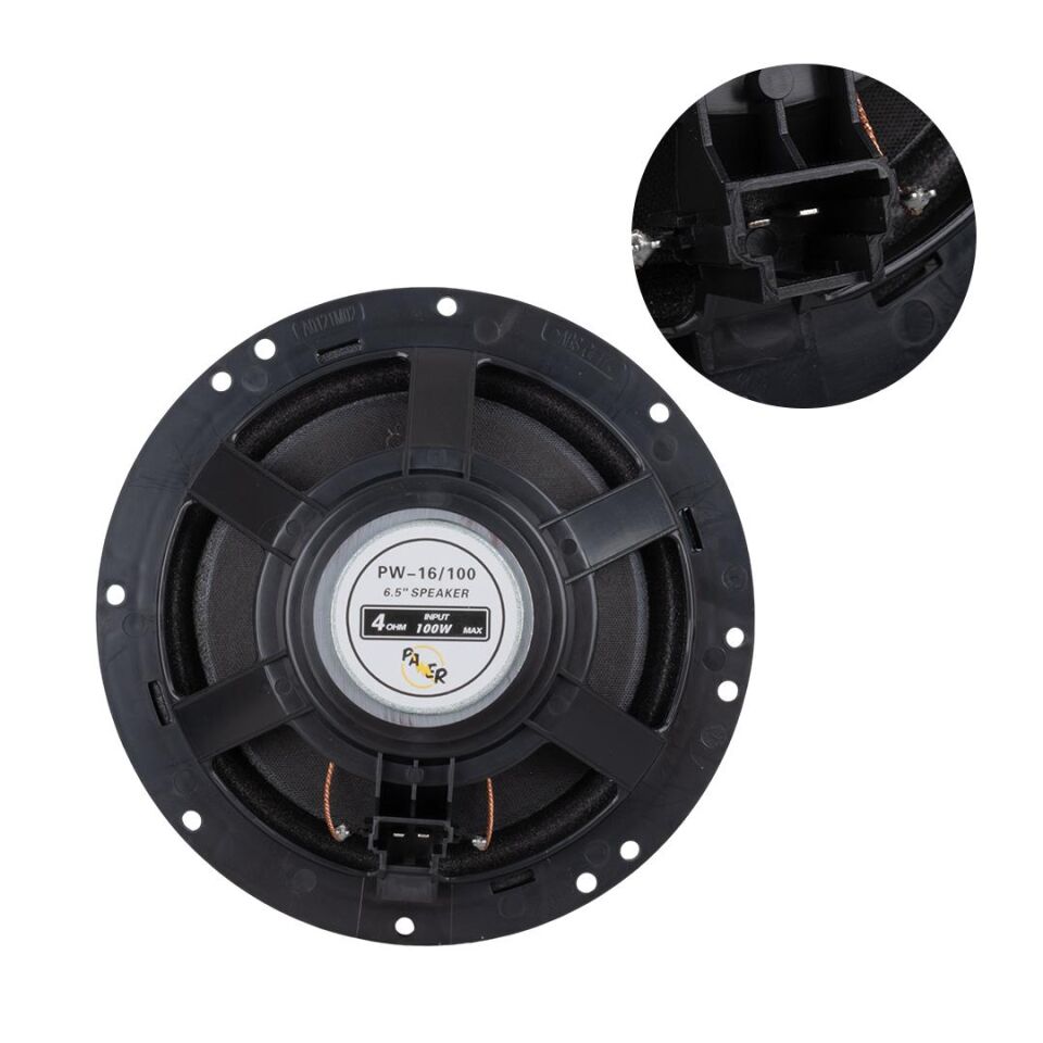 Powermaster 4 Ohm 100 Watt 16 Cm Tekli Oto Hoparlör Soketli Araç Hoparlörü