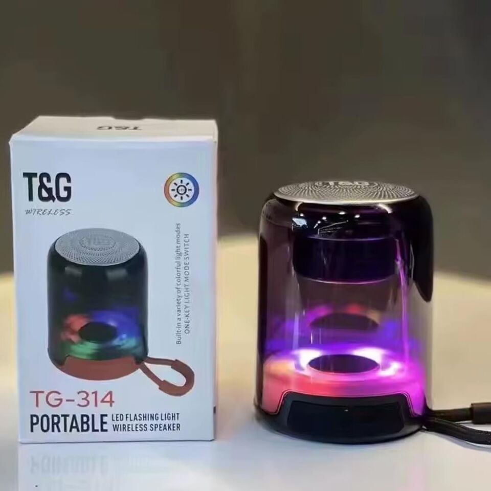 T&G TG314 USB/SD/FM/Bluetooth Destekli Taşınabilir RGB Işıklı Wireless Hoparlör
