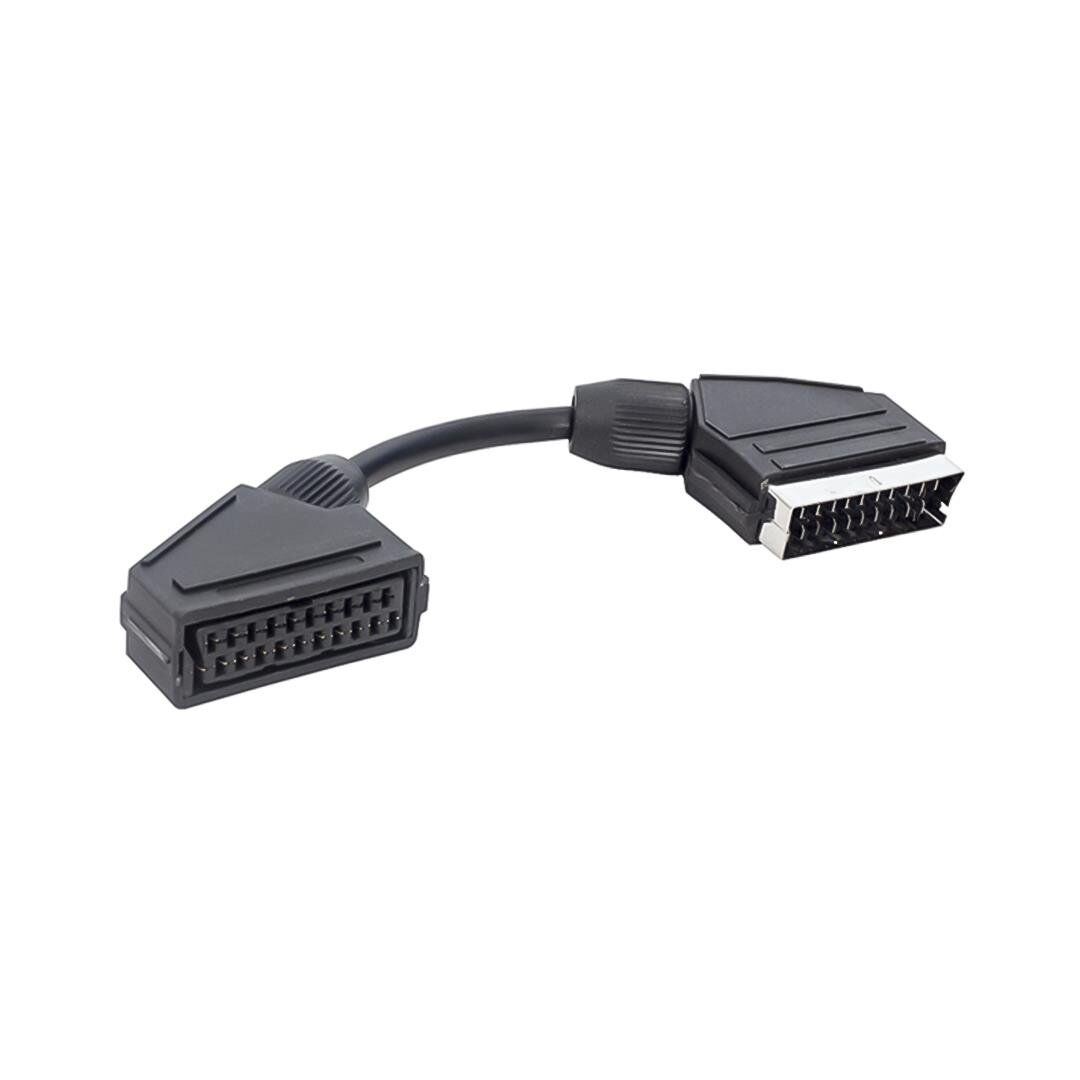 Scart Scart Erkek-Dişi Ara Kablo 20 Cm Elektromer