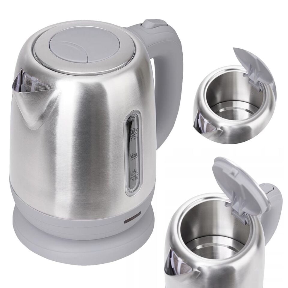 Crown CRW-7211 1800W 1.8 Litre Lüks Çelik Su Isıtıcı Kettle İnox