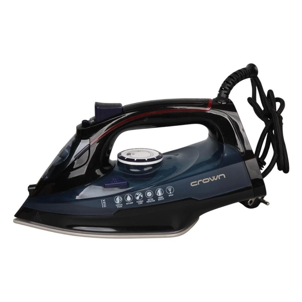 Crown CRW-7206 2200W Seramik Tabanlı Buharlı Ütü Mavi