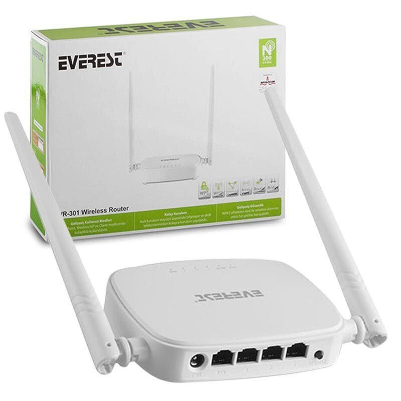 Everest EWR-301 300 Mbps Repeater Access Point Kablosuz Router