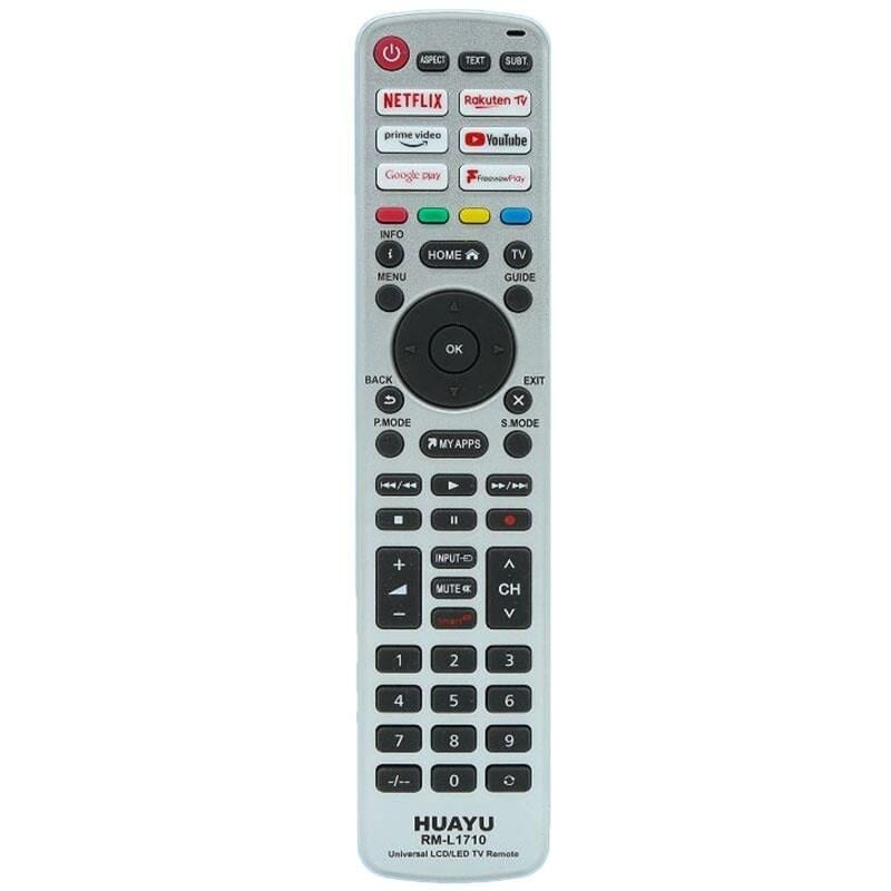 Huayu RM-L1710 Unıversal Netflıx-Prıme Vıdeo-Youtube-Rakuten Tv-Google Play Tuşlu Lcd Led Tv Kumandası