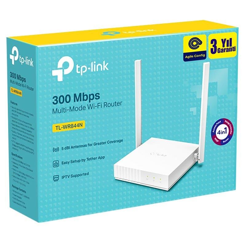 TP-Link TL-WR844N 300 Mbps 5 dBi Multi-Mode Wifi Router Sinyal Güçlendirici