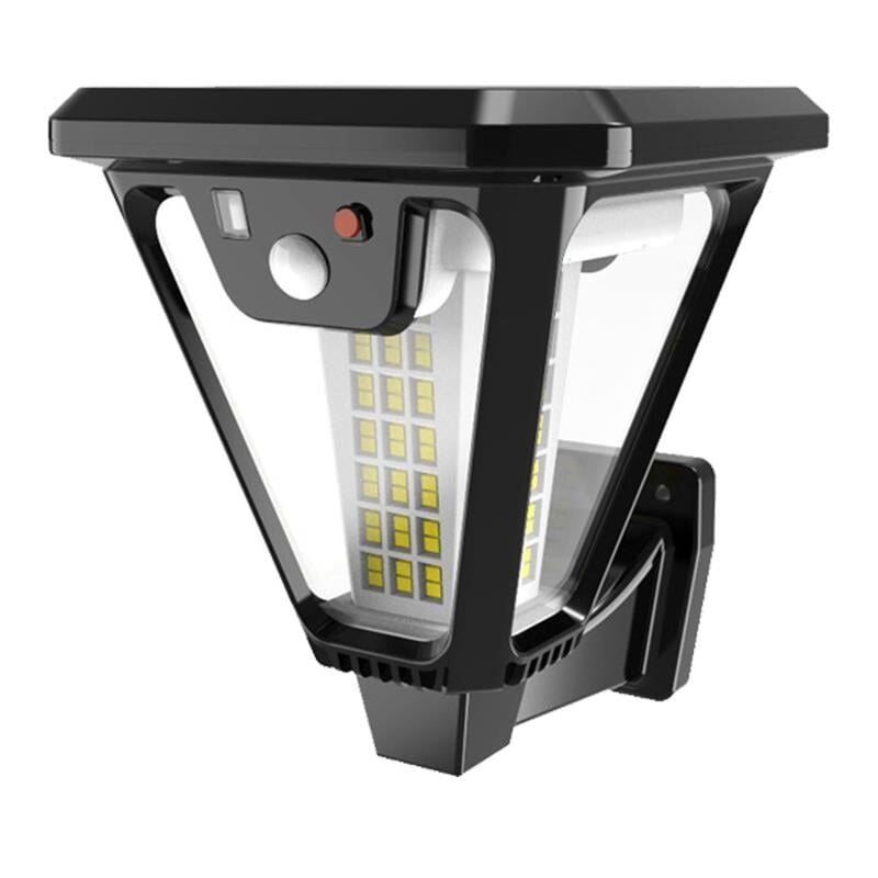 Ayt Solar Güneş Enerji Panelli 3 Modlu Kumandalı Hareket Sensörlü 100 SMD Ledli Şarjlı Duvar Bahçe Lambası Aydınlatma