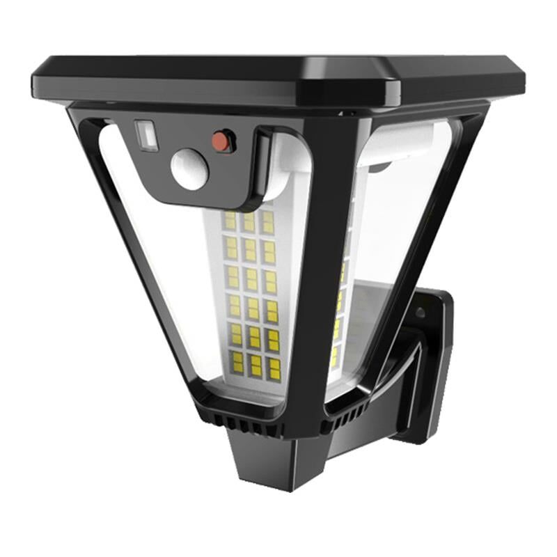 Ayt Solar Güneş Enerji Panelli 3 Modlu Kumandalı Hareket Sensörlü 100 SMD Ledli Şarjlı Duvar Bahçe Lambası Aydınlatma