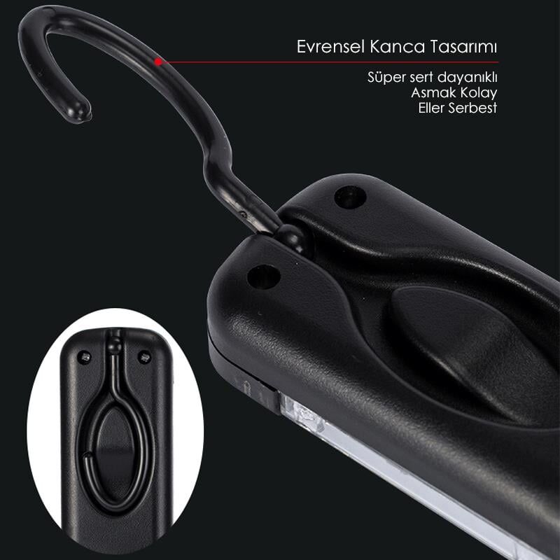 Ayt Powermaster Pm-14905 220 Volt 7 Metre Kablolu 100 Ledli Seyyar Çalışma Lambası Tamirci Led Aydınlatma