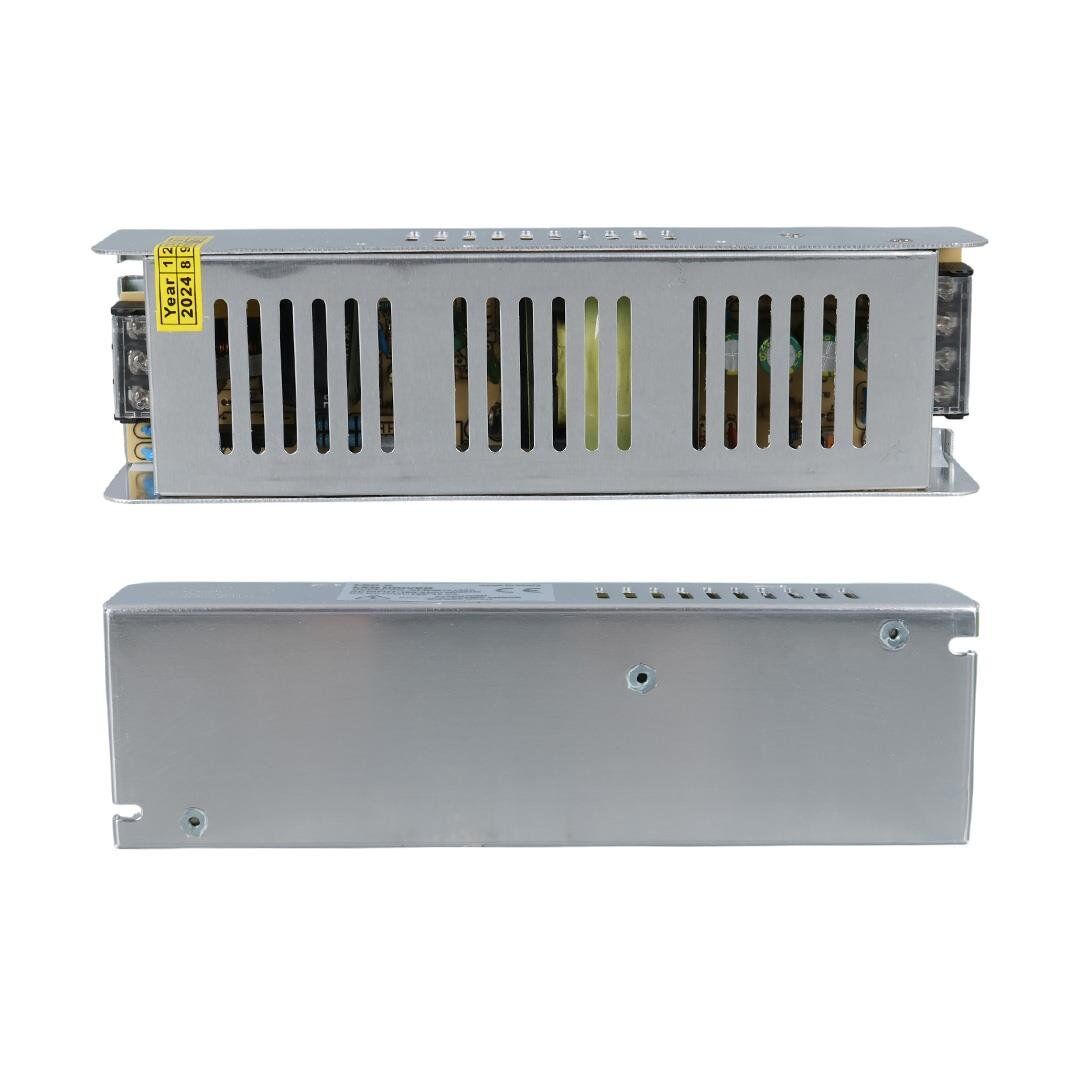 Ledx ALN-M12165S 12 Volt 16.5 Amper 200 Watt Slim Metal Kasa Adaptör 200X60x40mm