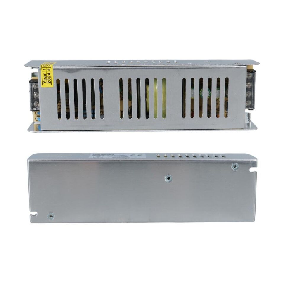 Ledx ALN-M12165S 12 Volt 16.5 Amper 200 Watt Slim Metal Kasa Adaptör 200X60x40mm
