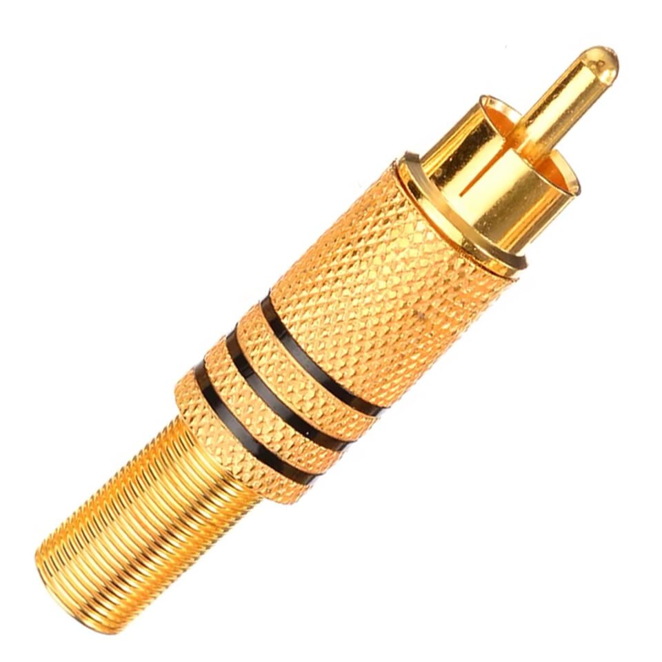 Ayt Tos Fiş Metal Altın Gold Erkek Konnektör Soket Giriş