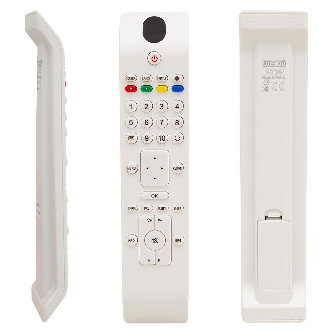 WEKO KL VESTEL-SEG-REGAL RC3902 RM-L220W YAZISIZ BEYAZ LCD LED TV KUMANDA (31269=31270)