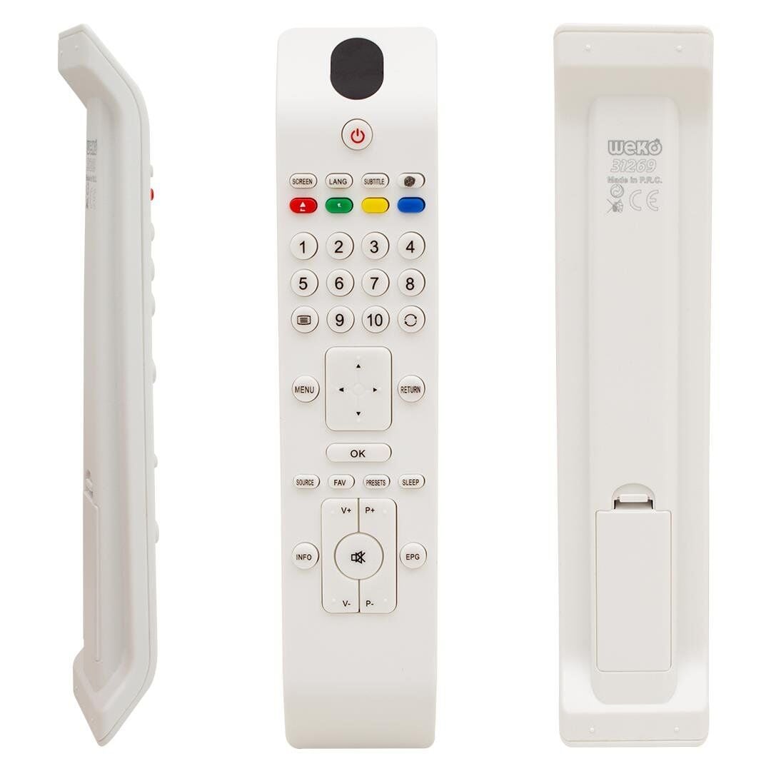 WEKO KL VESTEL-SEG-REGAL RC3902 RM-L220W YAZISIZ BEYAZ LCD LED TV KUMANDA (31269=31270)