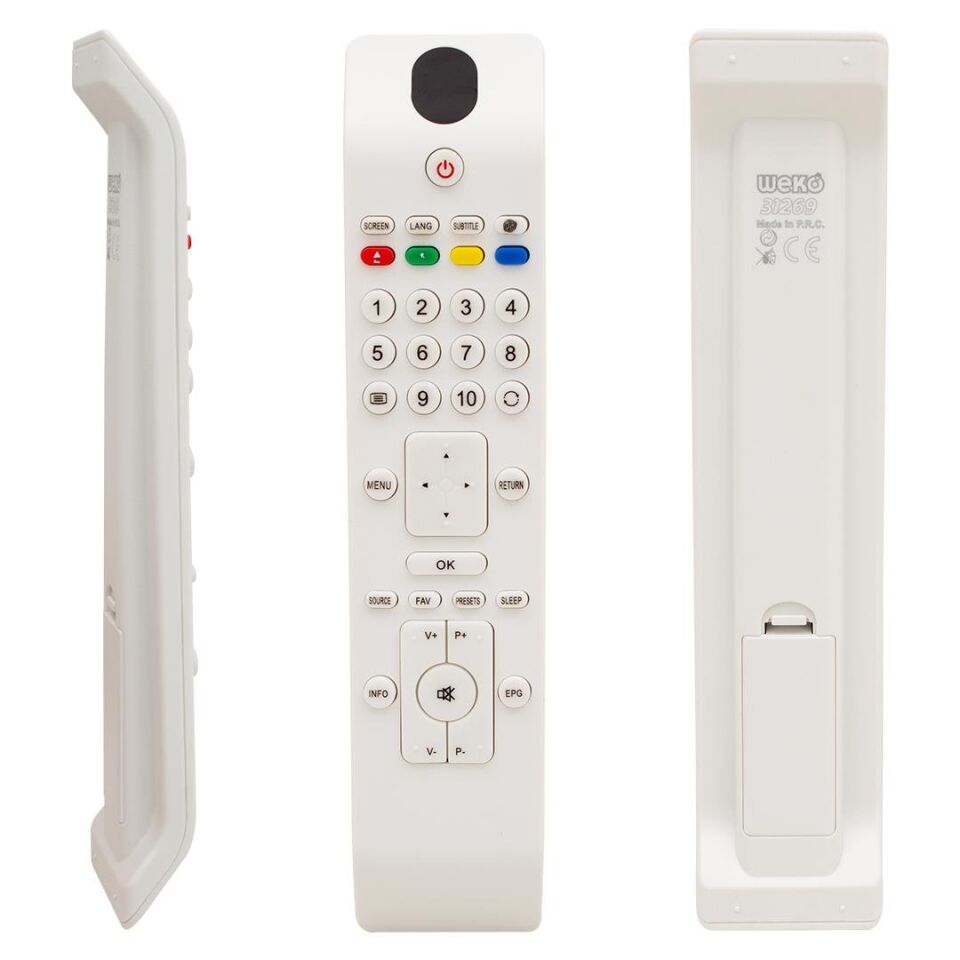 WEKO KL VESTEL-SEG-REGAL RC3902 RM-L220W YAZISIZ BEYAZ LCD LED TV KUMANDA (31269=31270)