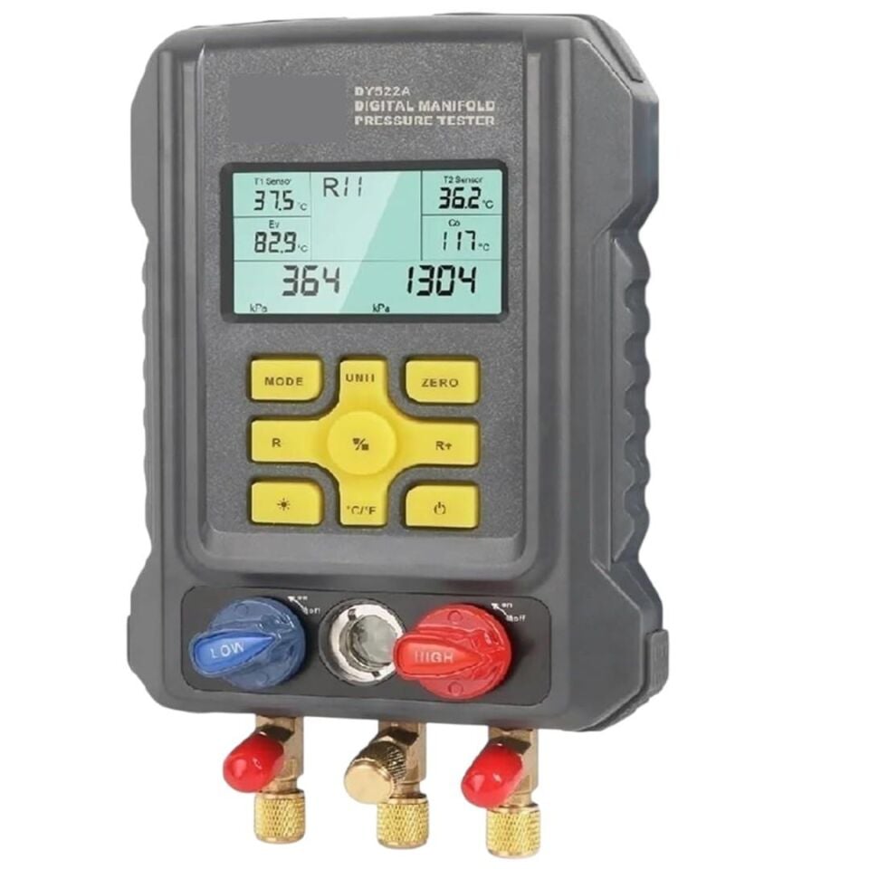 Ayt DY-522A Dijital Manifold Test Cihazı Dijital Soğutma Analizörü Klima Buzdolabı Dondurucu Soğutucu İçin